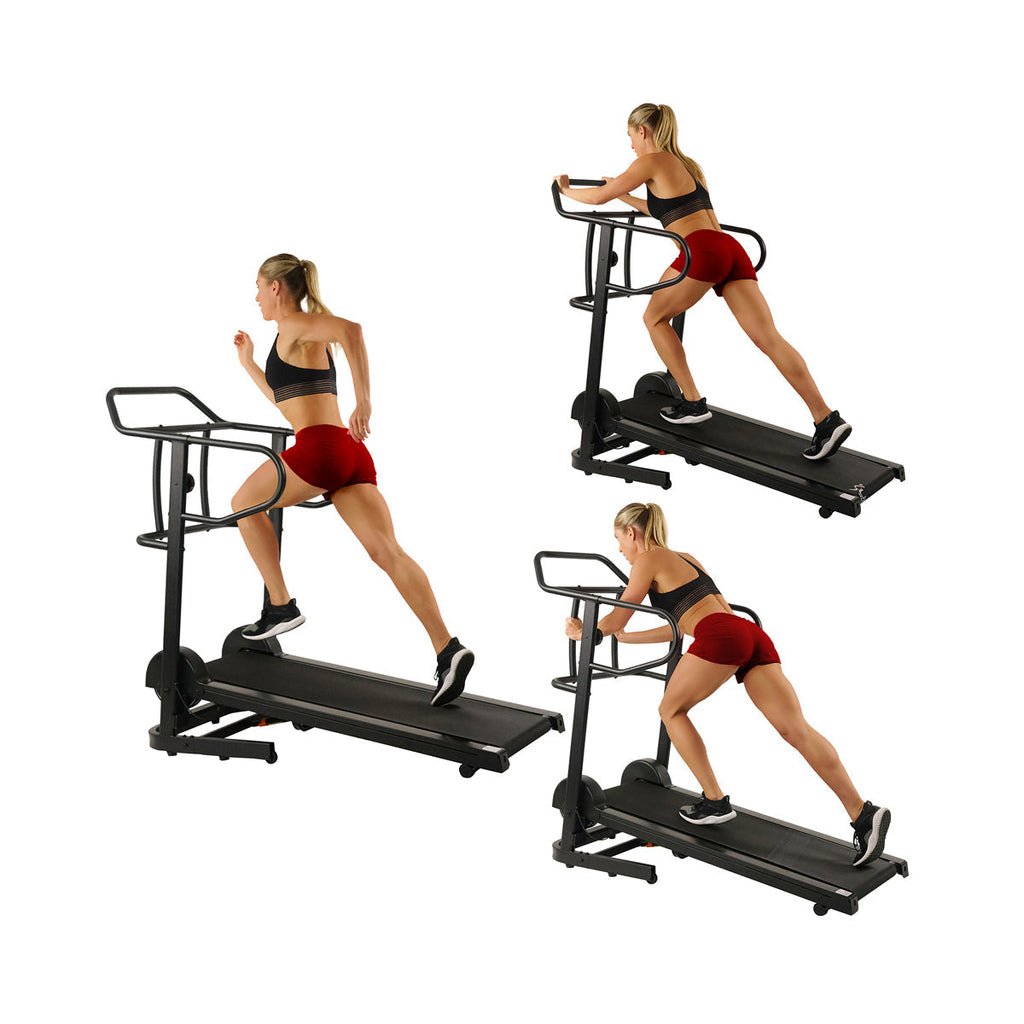 Force Fitmill Manual Treadmill w/ High Weight Capacity, Magnetic Resistance and Dual Flywheel