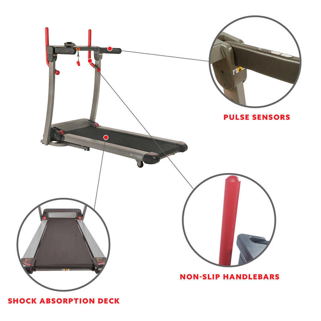 Incline Treadmill with Bluetooth Speakers and USB Charging Function