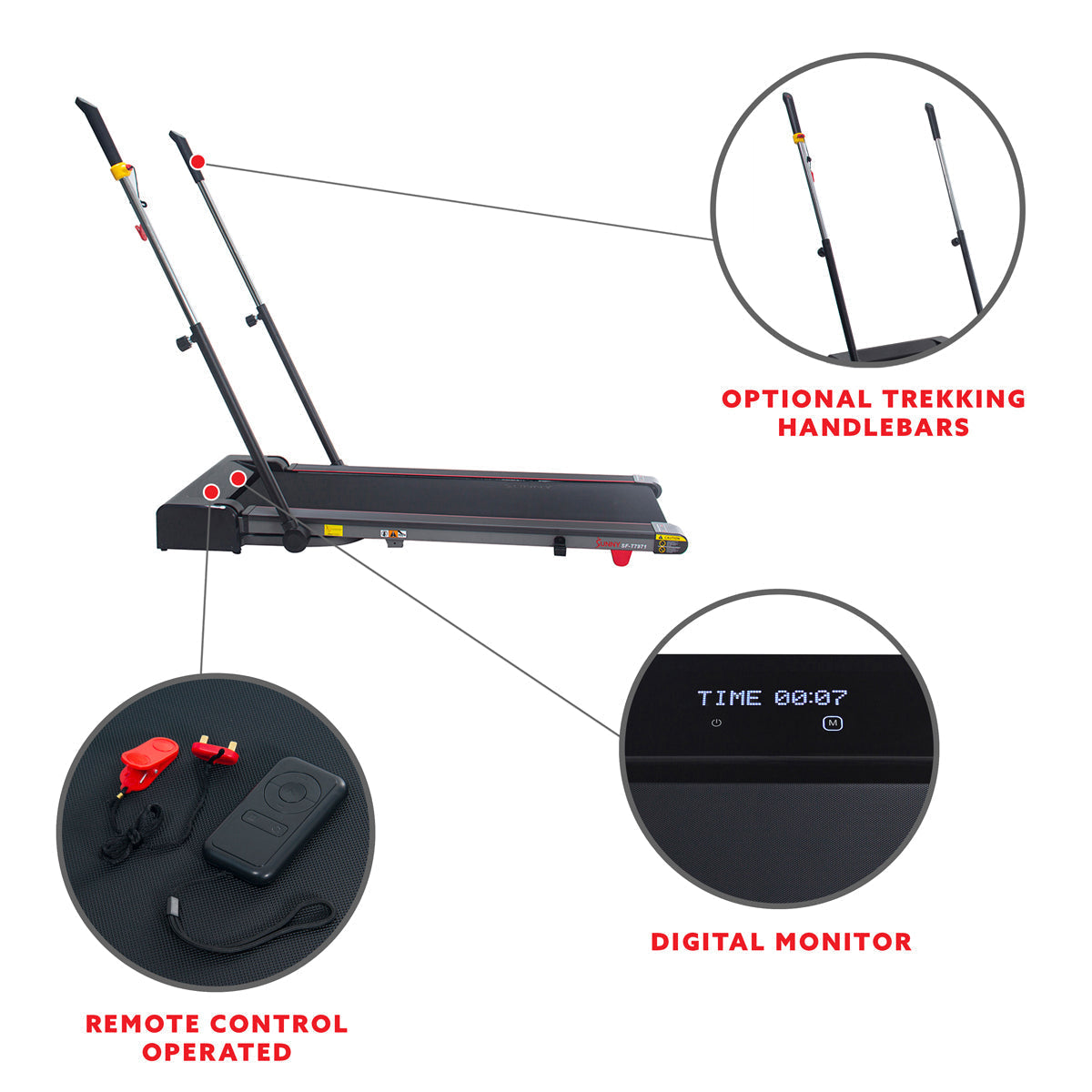 Slim Folding Treadmill Trekpad with Arm Exercisers