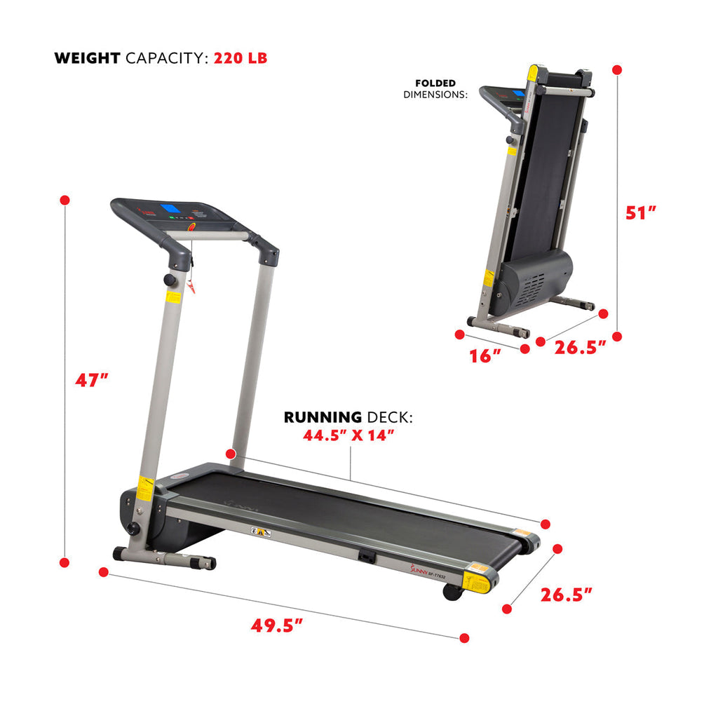 Space Saving Folding Treadmill w/ LCD Display