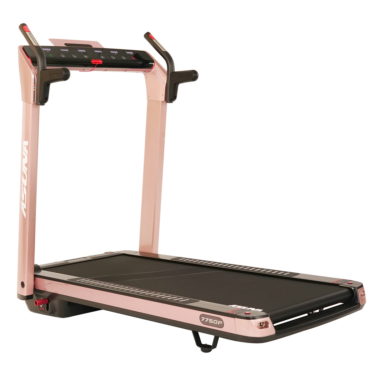 SpaceFlex Running Treadmill w/ Auto Incline, Foldable Wide Deck - Pink