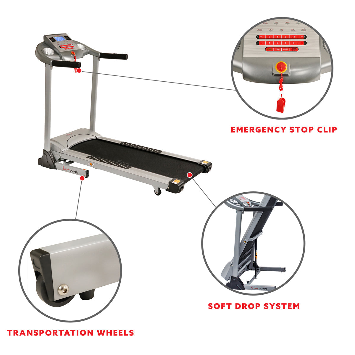 Treadmill, High Weight Capacity w/ Auto Incline, MP3 and Body Fat Function
